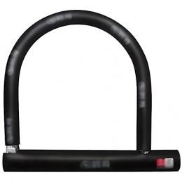 XMSIA Bike Lock XMSIA Bicycle Lock Durable Bicycle U-shaped Lock Tricycle Big Lock Widened U-shaped Lock Riding Accessories Cycling Locks Anti-Theft (Color : Black, Size : 23.5x25.2cm)
