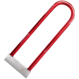 XMSIA Accessories XMSIA Bicycle Lock Durable Motorcycle Lock Bike U Shape Lock Glass Door Long U Shape Lock Cycling Locks Anti-Theft (Color : Red, Size : 35x11.6cm)