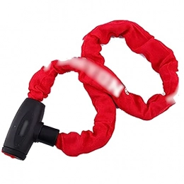XMSIA Accessories XMSIA Bicycle Lock Universal Lock Bicycle Lock Folding Bike Steel Cable Lock Mountain Bike Chain Lock Riding Accessories Cycling Locks Anti-Theft (Color : Red, Size : 90cm)