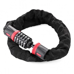 Xuanshengjia Accessories Xuanshengjia Bike Chain Lock, 5 Digits Codes Resettable Combination Bike Lock, Outdoors Multifunctional Steel Cable Code Lock For Bicycle, Motorcycles, Scooters, Length 1.2m