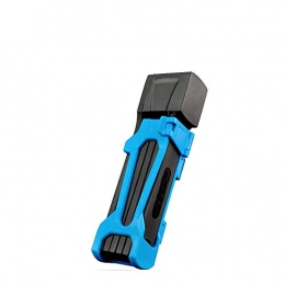 XUANX Accessories XUANX Mountain Road Bicycle Anti-Theft Bicycle Lock Lightweight Joint Folding Lock Anti-Hydraulic Shear Riding Equipment, Blue