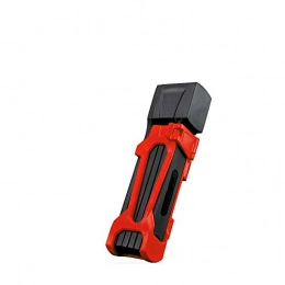 XUANX Accessories XUANX Mountain Road Bicycle Anti-Theft Bicycle Lock Lightweight Joint Folding Lock Anti-Hydraulic Shear Riding Equipment, Red