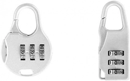 XYXZ Bike Lock XYXZ Cycling Lock high Security Bicycle Lock 2Pcs 3 Mini Digit Password Resettable Security Padlock Travel Smart Combination Locks Luggage Bag Lock (Color : White Set)