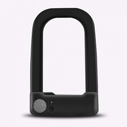 YaGFeng Bike Lock Alarm Horn Bicycle U-locks Motorcycle Theft Bold Anti-cut Electric Safety Lock Bicycle Lock (Color : Black, Size : One Size)