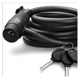 YANGLI Accessories YANGLI WanLiTong Bike Lock 1.8m 1.4m Bicycle Cable Lock Anti-theft Lock With 3 Keys Cycling Steel Wire Security MTB Road Bicycle Locks (Color : Black Key 180cm)
