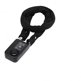 YANGLI Bike Lock YANGLI WanLiTong New Super Intelligent Phone APP Control Smart Alarm Bluetooth Lock Waterproof 110dB Alarm Bicycle Lock Outdoor Anti Theft Lock (Color : Black)