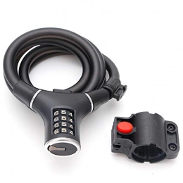 YANGMAN-L Bike Lock YANGMAN-L Bike Lock, Bicycle Cable lock 4-Digit Resettable Combination Cycle Lock Best for Bicycle Motorcycles Scooters Outdoors, 1.5 m