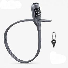 YDHWY Accessories YDHWY Bike Cable Lock Multi Stable Bicycle Helmet Lock Password Cycling Lock for MTB Road Bike (Color : Gray)
