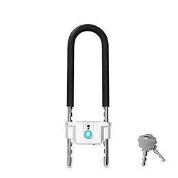 YHWD Accessories YHWD U-shaped Lock, Fingerprint Bike Lock, Rechargeable, 48 Fingerprints Can Be Added, Ip66 Waterproof, Suitable for Bicycle Motorcycle Doors
