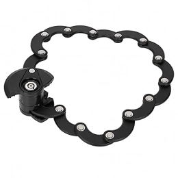 YOPOTIKA Bike Lock YOPOTIKA Portable Metal Folding Anti-Theft Bike Motorbike Chain Lock Cycling Accessories with Keys Holder Black