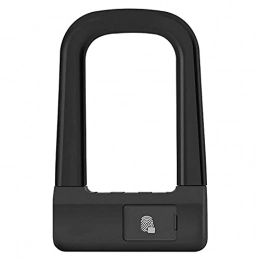 YQG Accessories YQG Anti-theft Intelligence Cycling U-Locks Fingerprint Unlock Bicycle Lock For Bicycle Tricycle Scooter Gate, Black, 120X128MM