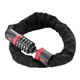 YQG Accessories YQG Outdoors Bike Lock, Bike lock Cable Digital Heavy Duty Bike Combination Chain Padlock Security Bike Lock Bike Accessories-red (Color : Red)