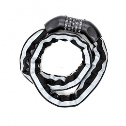 YUAN CHUANG Accessories YUAN CHUANG Bicycle Chain Lock 5 Digital Combination Lock Trolley Code Lock Outdoor Cycling MTB Road Bike Motorbike Protection (Color : Reflective)