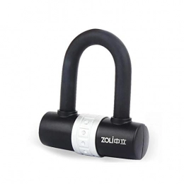 YXHUI Accessories YXHUI U-lock, road mountain bike lock, bicycle lock, motorcycle lock, anti-theft, security lock, black, red Good mood, good life (Color : Black)