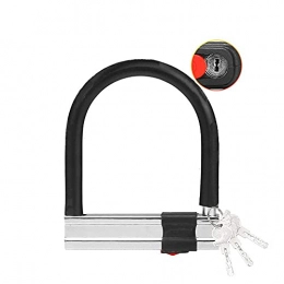 Yxxc Bike Lock Yxxc Gate Bike U Lock, Strong Security Anti-theft Lock for Mountain Bicycle Motorbike, Includes 3 Keys Security