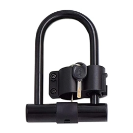 Yxxc Bike Lock Yxxc Gate Bike U Lock, Strong Security Pick-resistant Lock for Mountain Bicycle Motorbike, Includes 2 Keys, Mounting Bracket and Steel Cable Security