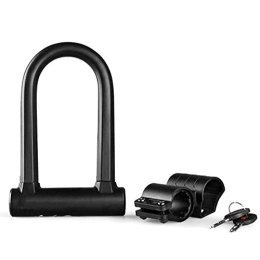 Yxxc Accessories Yxxc Gate Bike U Lock, Strong Security Pick-resistant Lock for Mountain Bicycle Motorbike, Includes 2 Keys, Mounting Bracket Security