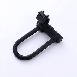 YXXJJ Bike Lock YXXJJ Security lock Bicycle Silicone U Lock Double-opening Head Anti-theft Lock Cable with 3 Keys Motorcycle Scooter MTB Security Cycling Locks Durable and easy to install. (Color : Black)