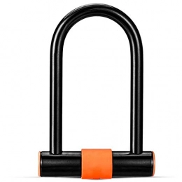 ZDAMN Accessories ZDAMN Bicycle Lock Bicycle Black U-shaped Lock Bicycle Mountain Bike Lock for Outdoors (Color : Orange, Size : 18.7x12.2cm)