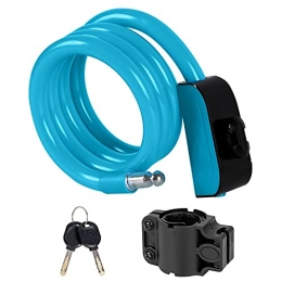 ZHANGLE Bike Lock ZHANGLE 1.2m Bike Cable Lock Bicycle Lock Motorcycle Cycling Equipment for Outdoor Caring Personal Bicycle Supply (Color : Blue)