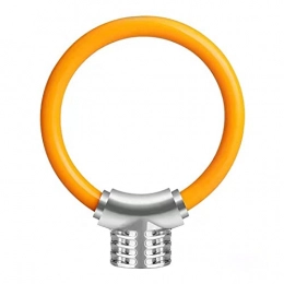 ZHANGLE Accessories ZHANGLE Cycloving Bicycle Mini Ring Locks Reflective Cable Lock Security MTB Road Cycle Bike Cable Lock (Color : Orange)