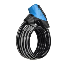 ZHANGQI Accessories ZHANGQI jiejie store Bicycle Lock Anti-theft Cable Lock MTB Bike 1.5m Waterproof Cycle Cycling Motorcycle Security Lock With Reflective Stripe (Color : ET155R-Blue)