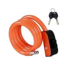 ZHANGQI Accessories ZHANGQI jiejie store Bike Lock 1.2m Bicycle Cable Lock Anti-theft Lock With 3 Keys Cycling Steel Wire Security MTB Road Bicycle Locks Anti-theft Lock (Color : OR)