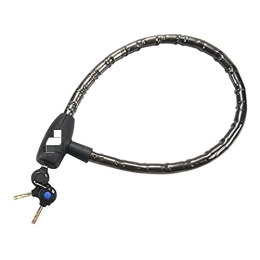 ZHANGQI Accessories ZHANGQI jiejie store Bike Lock Waterproof Anti-theft Cable Lock MTB Bicycle Locks With 3 Keys (Color : Black)