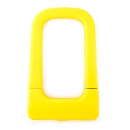 ZHANGQI Accessories ZHANGQI jiejie store Magnum Force MU3 Bicycle Shackle Lock Silicone Integrated U Shape Brass Core Brass Dimple Keys Comfy Hand Feel No Bad Smell (Color : ULCMU3YW)
