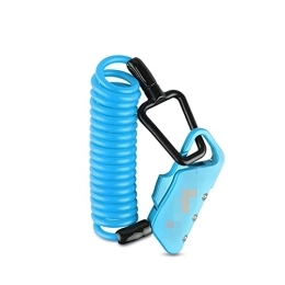 ZHANGQI Accessories ZHANGQI jiejie store Mini Bike Lock 1200mm Fold Backpack Cycling Helmet Bicycle Cable Lock 3 Digit Combination Anti-theft Bike Bicycle Lock (Color : Blue)