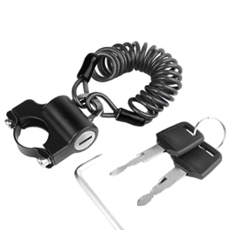 zhangxin Accessories zhangxin Bike Helmet Lock Anti Theft Waterproof Motorcycle Combination Lock with Black Cable 2 Keys Cycling Lock
