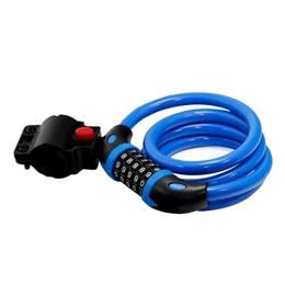 zhangxin Accessories zhangxin Bike Lock 5 Digit Security Cable Lock Coiled Resettable Combination Bicycle Lock Blue Cycling Lock