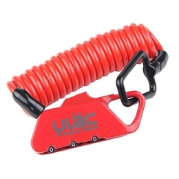 ZHHAOXINPA Bike Lock ZHHAOXINPA Bike Lock, Mini Portable Anti-theft Bicycle Lock Cycling Combination Cable Lock Travel Luggage Locks Helmet Lock, Red