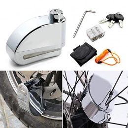 ZHRLQ Bike Lock ZHRLQ Disc Brake Lock, Anti-Theft 6Mm 110Db Alarm Waterproof Lock, for Otorbike Bike Scooter