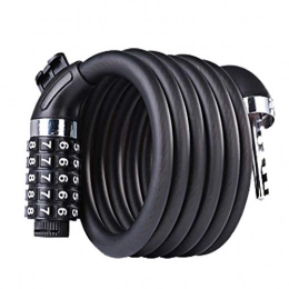 Zidao Bicycle Theft Protection, Heavy Duty Cable Locks Digit Combination Lock Safe And Reliable Bicycle Lock Is Suitable for Road Bikes,Black