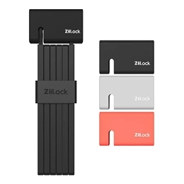 SDU Accessories ZiiLock M Folding Bike Lock, Heavy Duty Anti-Theft Compact Foldable Lock for Electric Bikes, Scooters and Bicycles, Includes Black, Gray, Red Silicone Cases, Two Mounts, Four Straps and Three Keys