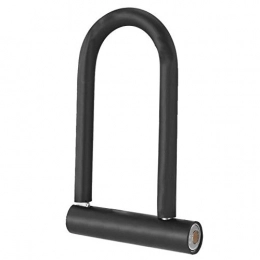 ZNQPLF Bike Lock ZNQPLF Bicycle U Lock Steel MTB Road Bike Cable Anti-theft Heavy Duty Lock (Color : Black)