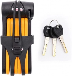 ZRKJ-jl Accessories ZRKJ-jl Folding Bike Lock, Cycling Safety Chain Lock, with Mounting Bracket & 3 Keys, Waterproof & Antirust & Dustproof, 80Cm Anti-Theft Lock for Bike