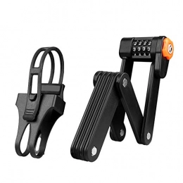 ZWF Bike Lock ZWF Anti-Theft Folding Bike Lock with 4 Password, Heavy Duty Bicycle Lock Security Combination Chain Lock with 8 High Security Hardened Metal Joints