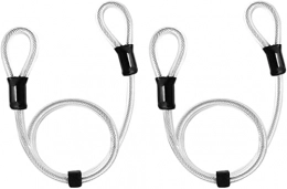 ZXFYHD Accessories ZXFYHD Bike Locks, Cable Lock 2Pcs Bike Lock Cables Anti- Theft Bike Security Steel Cable Braided Flex Cable Lock with Loop End