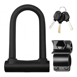 ZZHH Accessories ZZHH Bike Lock Heavy Duty Bicycle U Lock Secure Lock with Mounting Bracket Motorcycle Locks (Color : Lock Set)