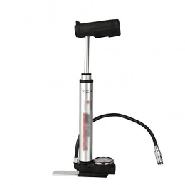 ALBPU Accessories 160 PSI Bike Pump Portable Manual Bicycle Air Pump For Schrader & Presta Valves Tyre With Gauge Bike Frame-Mounted Pumps (Color : Silver, Size : 28.5cm)