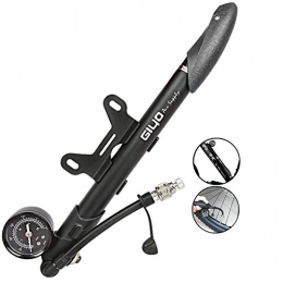 2-in-1 Portable Air Shock & Tire Pump, Fork & Rear Suspension Gauge, Adjustable Max 300PSI High Pressure, Mountain Bike & Bicycle, Schrader & Presta Valve, Comes with Mount Kit Attachment Accessories
