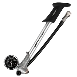 300PSI Front Fork Pump,HUIOP 300PSI Front Fork and Front Suspension Pump With Gauge High Pressure Shock Pump with Lever Lock Schrader Valve Bicycle Air Shock Pump for MTB Mountain Bike
