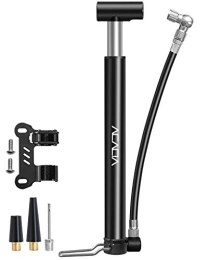 ACACIA Accessories ACACIA Mini Floor Bike Pump Fits Schrader and Presta 130 PSI High Pressure Bicycle Air Pump with Mounting Bracket for Bike Tires (Black)