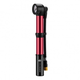 ACEACE Bike Pump ACEACE Bike Pump With Barometer High Pressure Hand Mini Bicycle Pumps For Road For Fork Rear Suspension Portable Charging Cycling Pump (Color : Red)