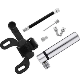All-Purpose Accessories All-Purpose Mini Bike Pump - 120PSI - Fits Presta & Schrader - Portable Pocket Bicycle Tire Pump for Road, Mountain and Bikes, Includes Mount Kit, Silver