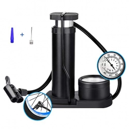 Allnice Bike Pump Allnice Bike Pump, Mini Bike Floor Pump Portable Bicycle Tire Pump with Pressure Gauge, Compatible with Presta and Schrader Valve, Ideal for Bikes, Motocycles, Balls, Yoga Ball, Ballon, Swim Ring