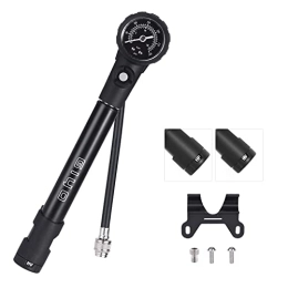 Arkham Accessories Arkham Bicycle Pump Shock Pump Mini with Pressure Gauge 300 PSI Air Pump Bicycle All Valves French Valve Suspension Fork Pump Bicycle Portable Bicycle Pump for Road Bike Mountain Bike