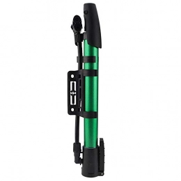 Auxi Bike Pump Auxi Bicycle Pumps Mini, Comes with Mounting Bracket Bike Pumps for Mountain Bikes Green Bicycle Pumps Portable Us / British French Mouth Universal Foldable Base, Suitable for Bicycle Electric Vehicles